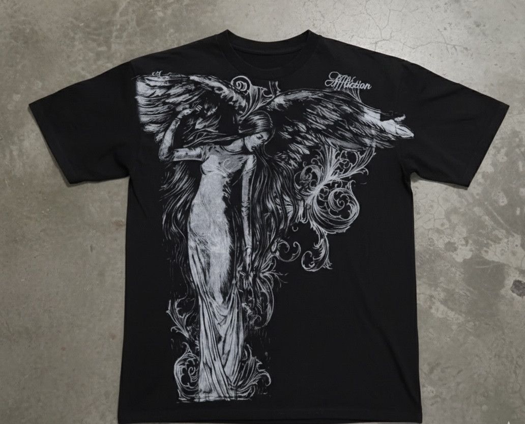 Other Street Classic Y2K Punk Gothic Style Angle Black T-Shirt Size US XL / EU 56 / 4 - 1 Thumbnail