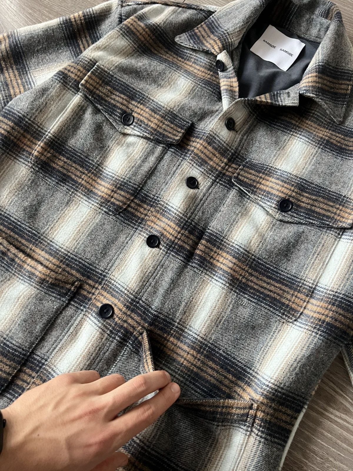 Samsoe Samsoe ‼️Samsoe Samsoe Oendal Acrylic/Wool Casual Shirt Jacket‼️ Size US M / EU 48-50 / 2 - 19 Thumbnail