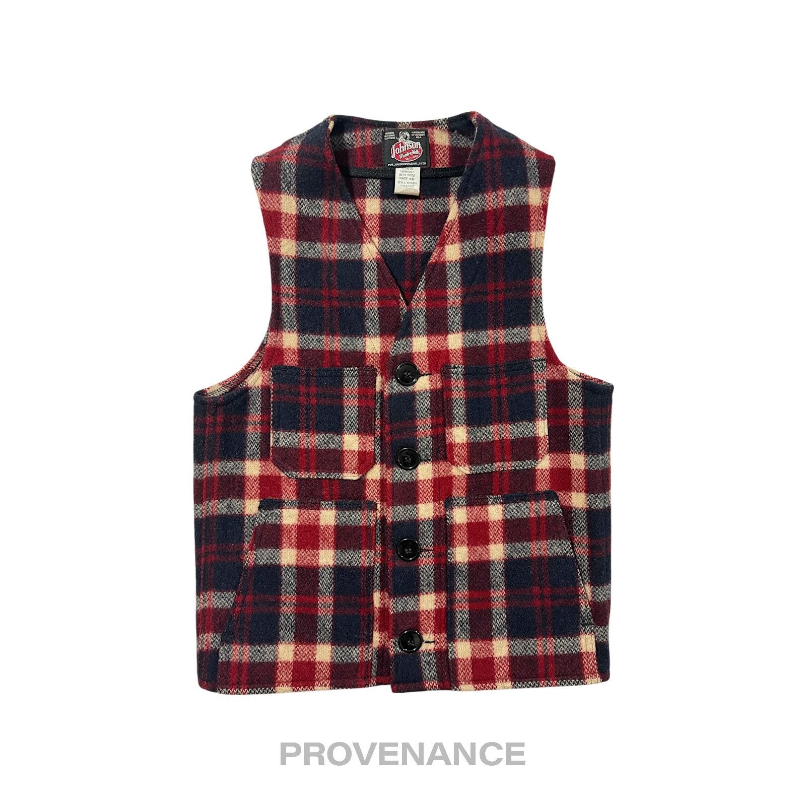 Johnson Woolen Mills 🔴 Johnson Woolen Mills Vest - Plaid XS Size US XS / EU 42 / 0 - 1 Thumbnail
