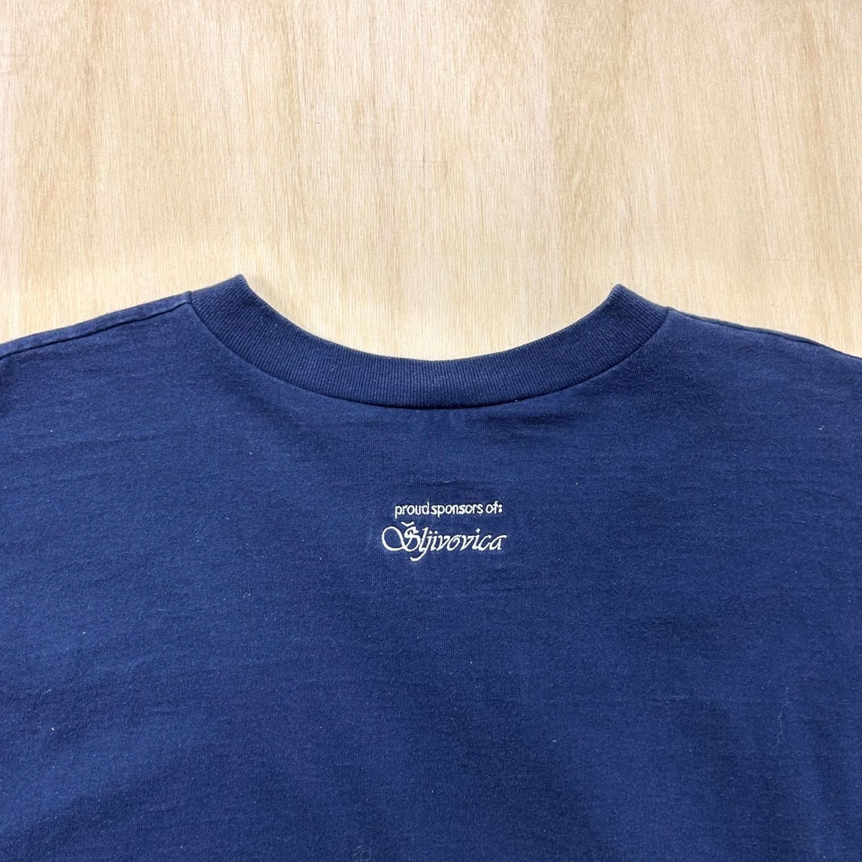 Fruit Of The Loom Kumovi Shirt Mens XL Blue Fruit of the Loom V-Neck Logo Tee T-Shirt Size US XL / EU 56 / 4 - 7 Thumbnail