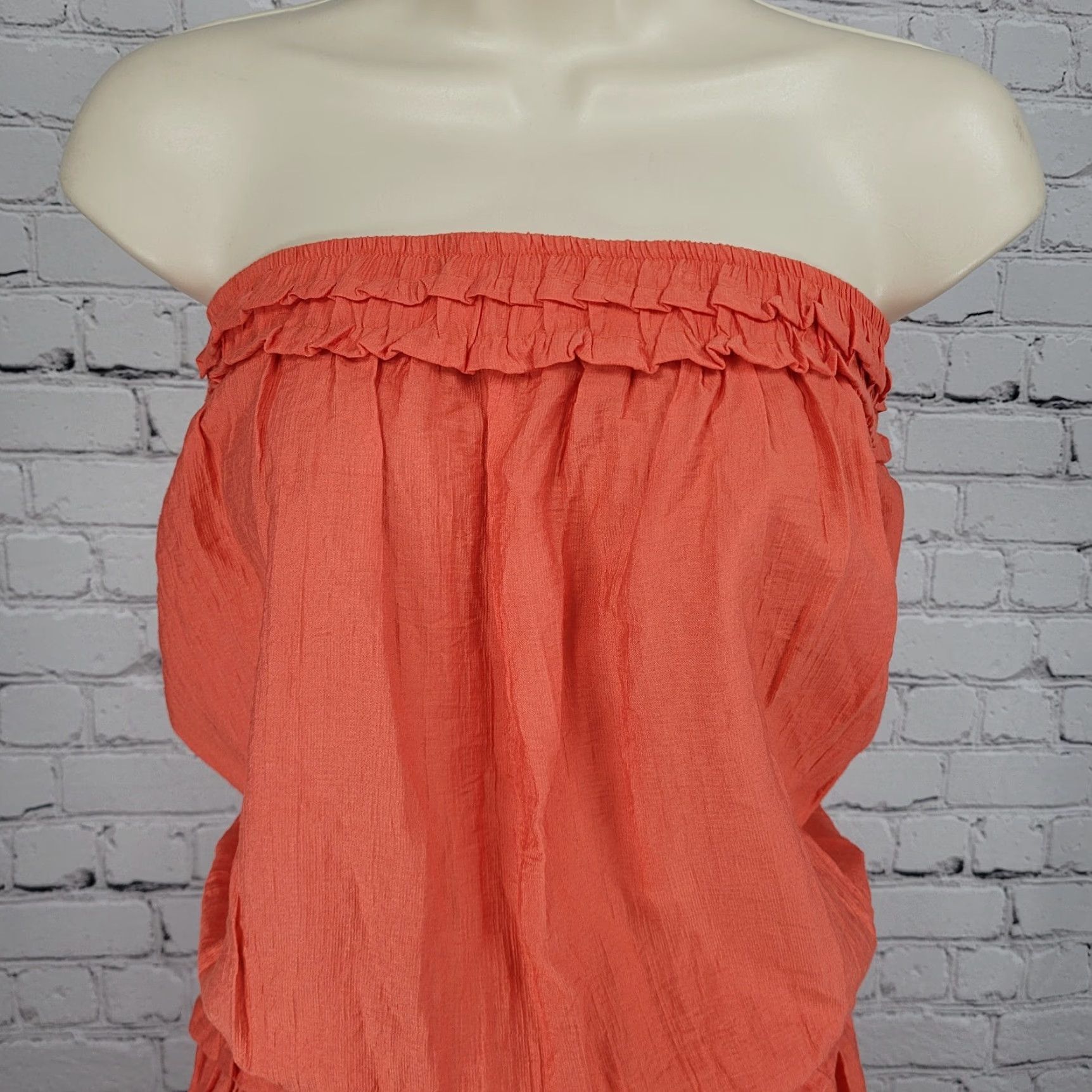 Vintage Kiss Our Glitz Romper NWT Orange Sunshine Sippin Sleeveless Lightweight XL Size 40" / US 18 - 6 Thumbnail