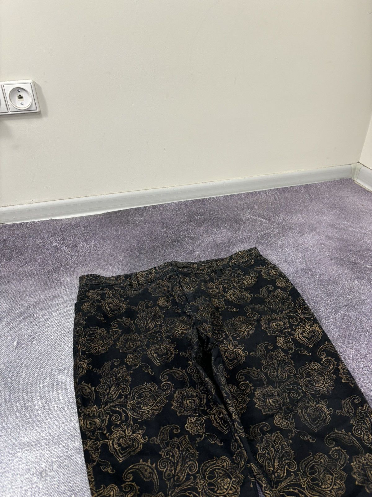 Lauren Ralph Lauren Lauren Ralph Lauren Women’s Gold Floral Black Pants Jeans Size 36" / US 14 / IT 50 - 5 Thumbnail