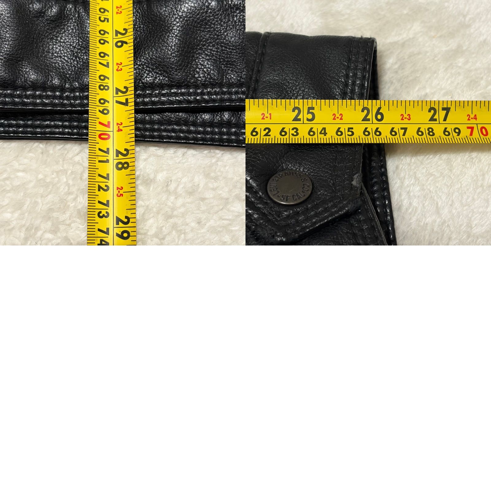 Levi's Levi's Trucker Jacket Mens Large Black Faux Leather Sherpa Lined Motorcycle Size US L / EU 52-54 / 3 - 10 Thumbnail