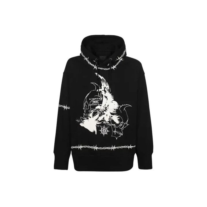 Givenchy Givenchy SS21 Gothic Logo Fleece Hoodie Size US XL / EU 56 / 4 - 1 Thumbnail