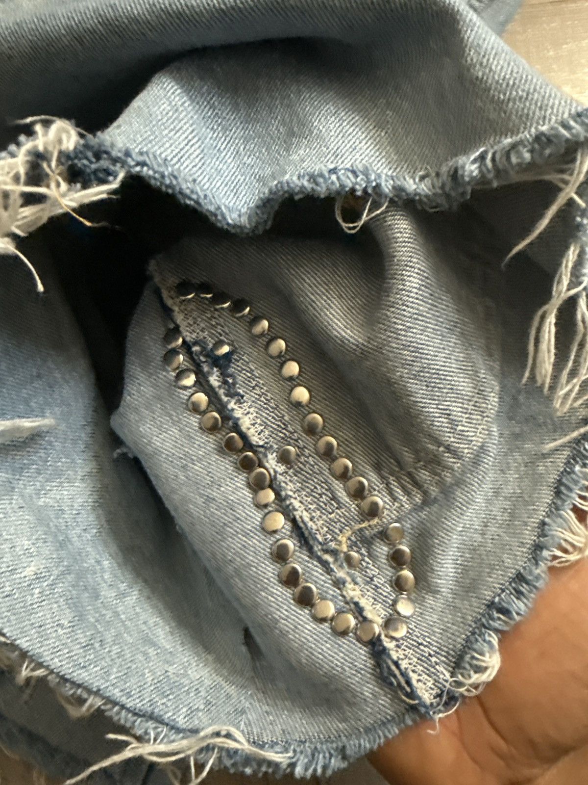 Japanese Brand Kapital Inspired Studded Work Shorts Size US 32 / EU 48 - 12 Thumbnail