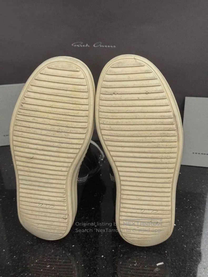 Rick Owens Rick Owens Black and White Leather Sneakers. Size US 5 / EU 37 - 6 Thumbnail