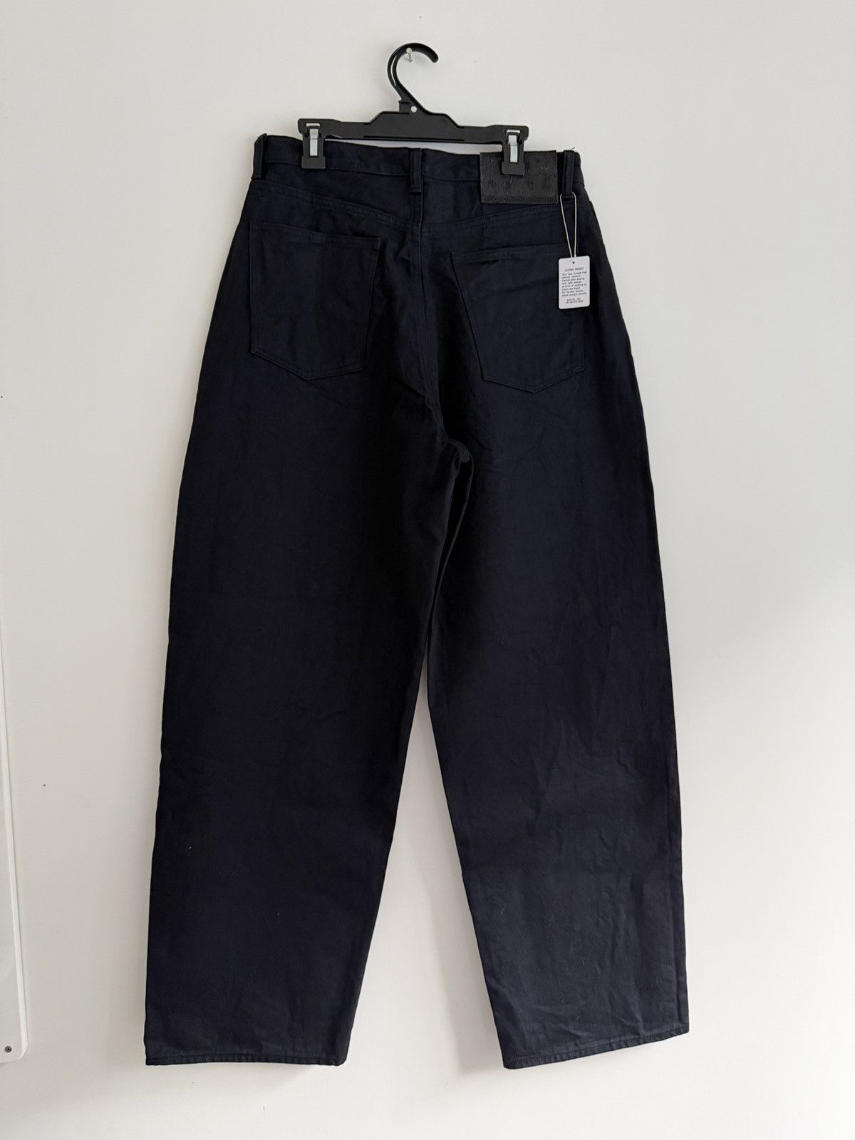 Kapital 14oz Black x Black Denim Club Baggy 5-Pocket Pants Size US 32 / EU 48 - 3 Thumbnail