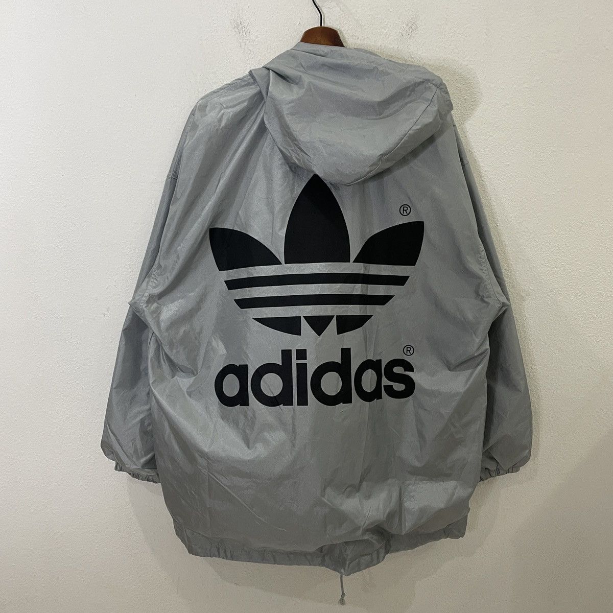 Adidas Vintage 90s Adidas Big Logo Long Jacket Size US XL / EU 56 / 4 - 1 Thumbnail