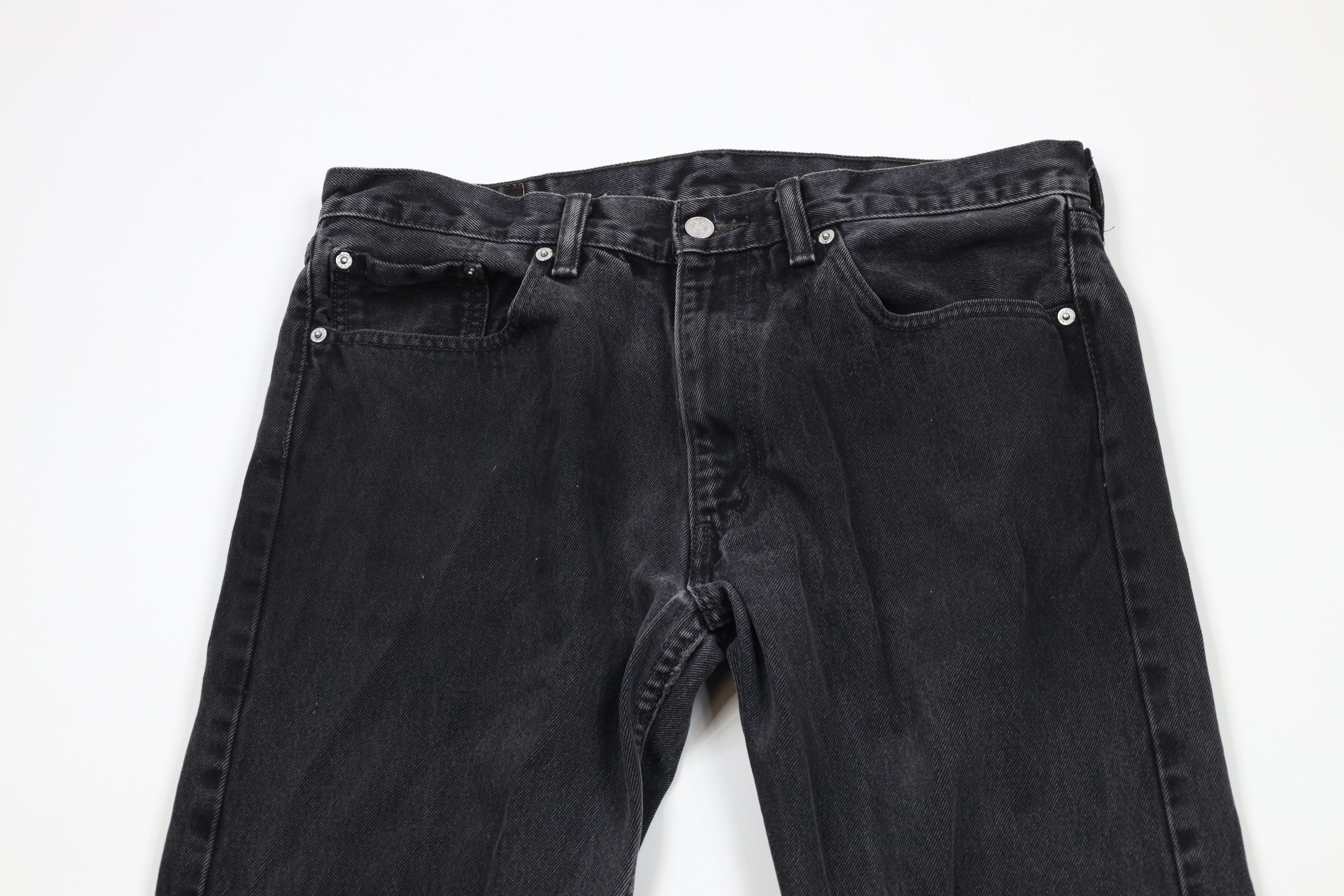 Levi's × Vintage Vintage Y2K Levis 505 Regular Fit Denim Jeans Black Cotton Size US 36 / EU 52 - 2 Thumbnail