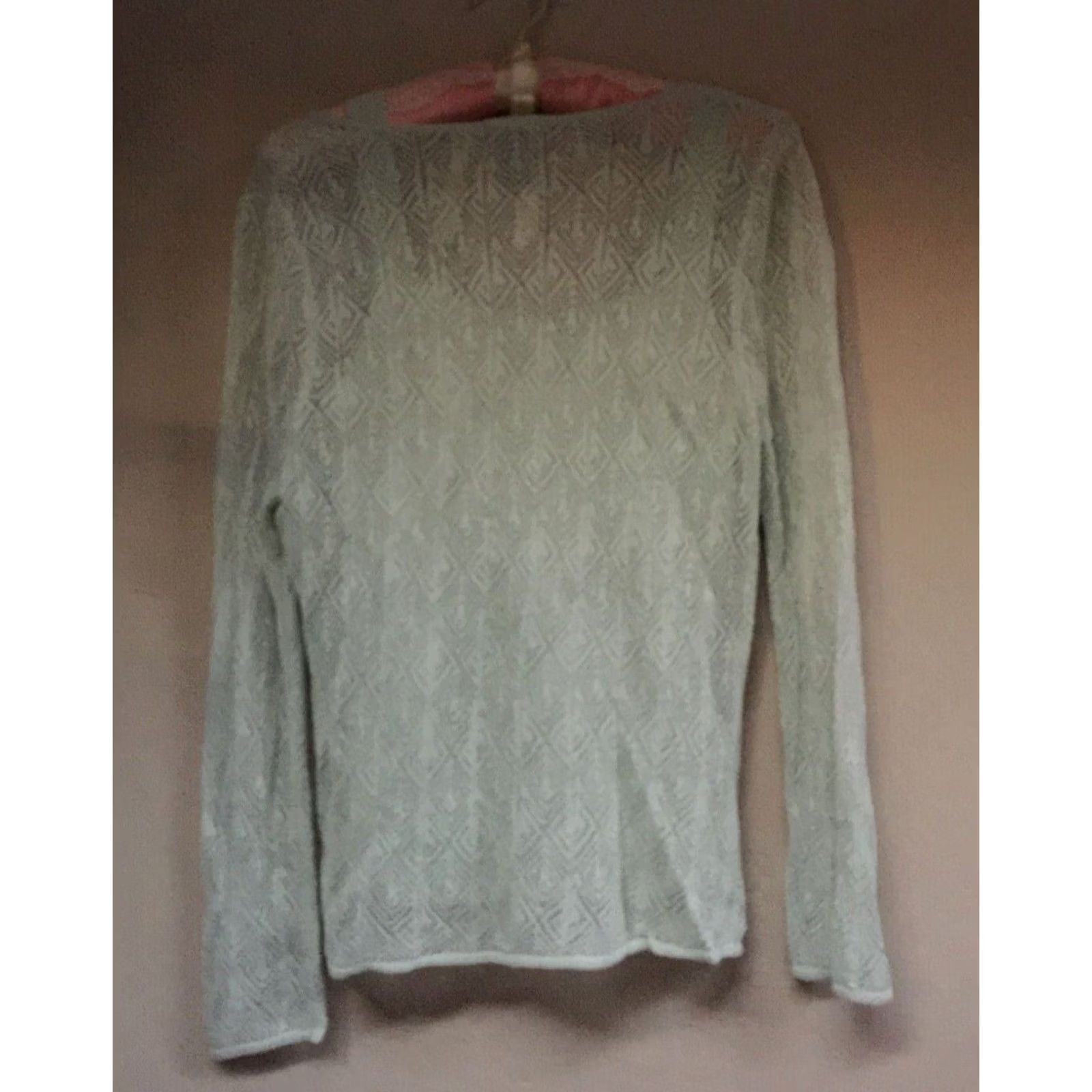 Vintage Sigrid Olsen Womens Tank Top Cardigan Set Perforated Green Small Size S / US 4 / IT 40 - 2 Thumbnail
