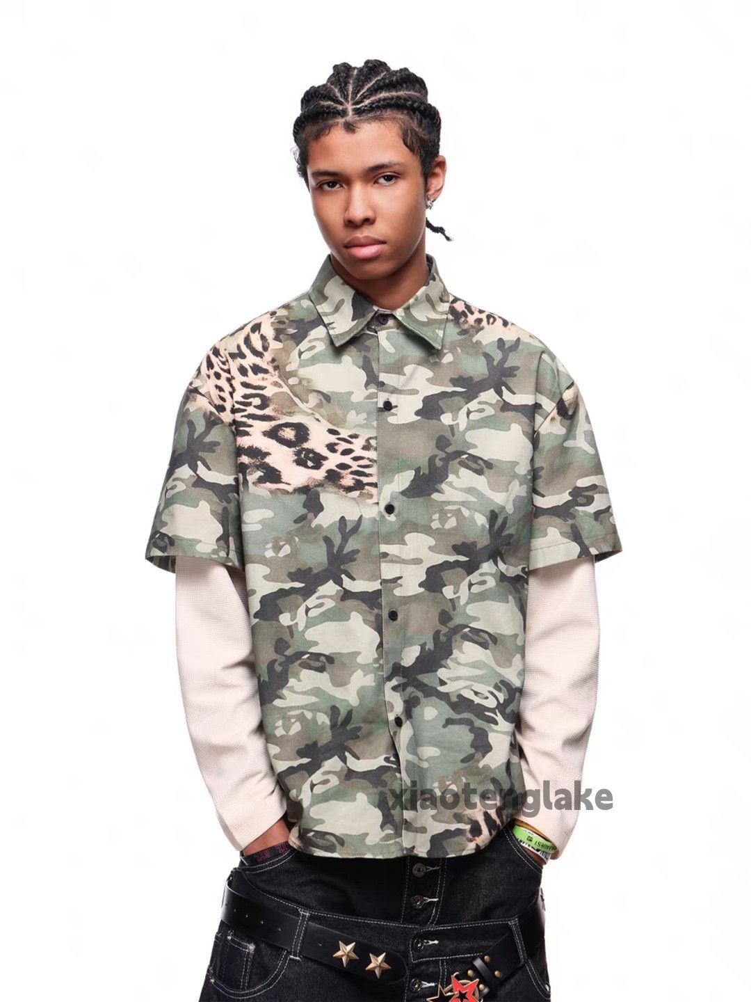 Vintage xz utility military outdoor hiphop camo leopard shirt Size US M / EU 48-50 / 2 - 2 Thumbnail