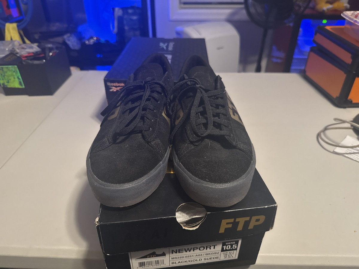 Fuck The Population × Lakai FTP X LAKAI - BLACK/GOLD SUEDE NEWPORT Size US 10.5 / EU 43-44 - 6 Thumbnail