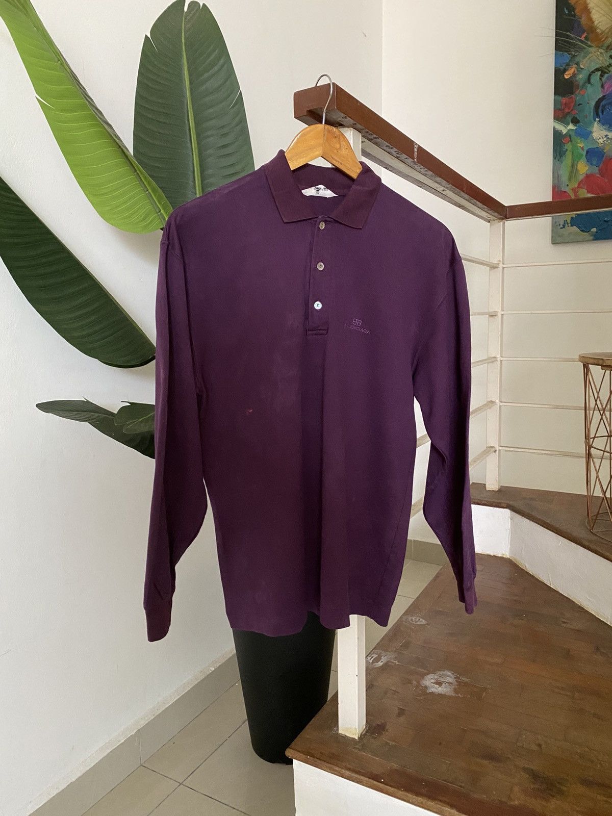 Balenciaga × Vintage BALENCIAGA LOGO L/S VINTAGE NICE DESIGNER Size US L / EU 52-54 / 3 - 2 Thumbnail