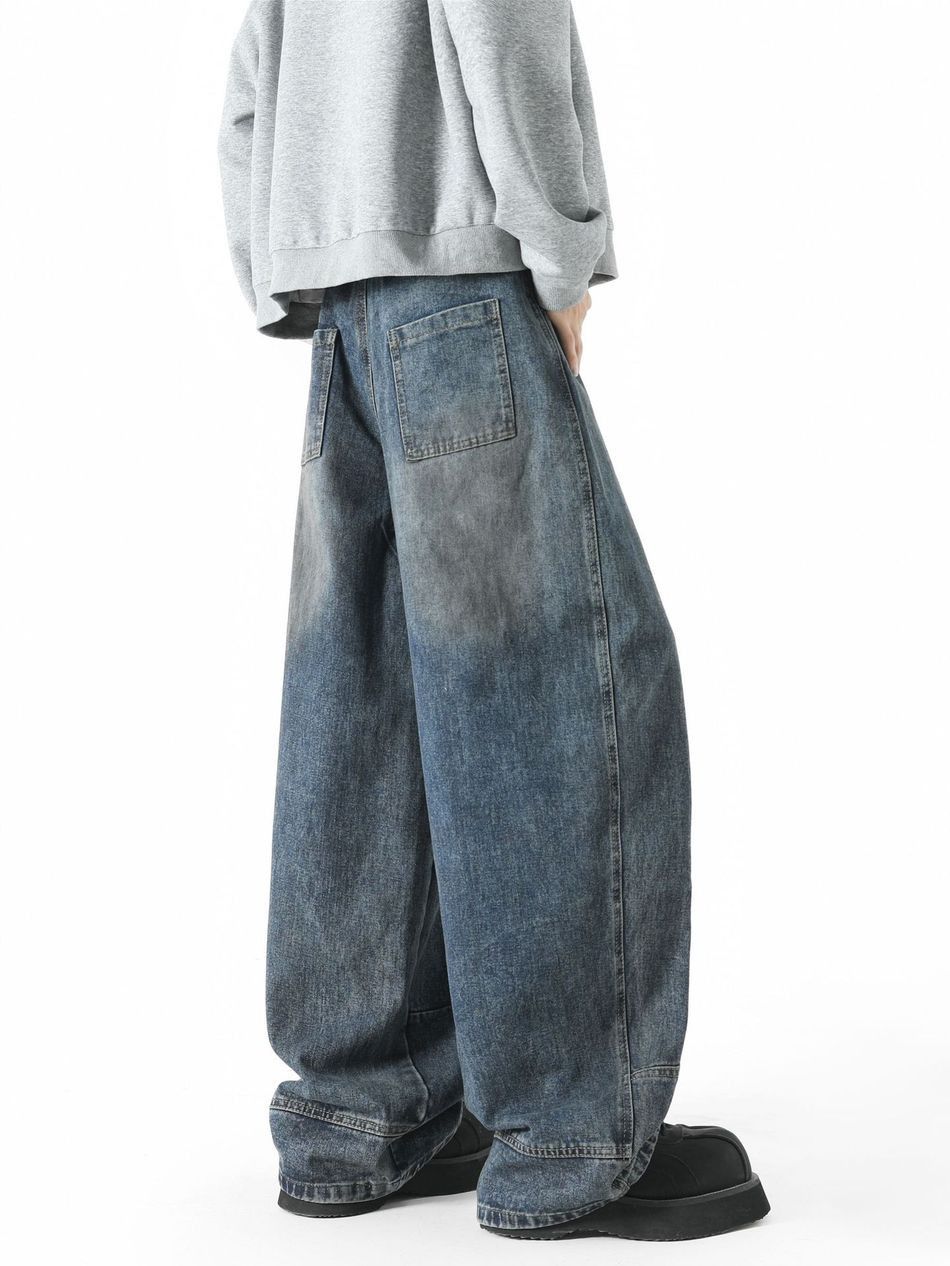 Japanese Brand Retro loose casual wide leg jeans Size US 32 / EU 48 - 5 Thumbnail