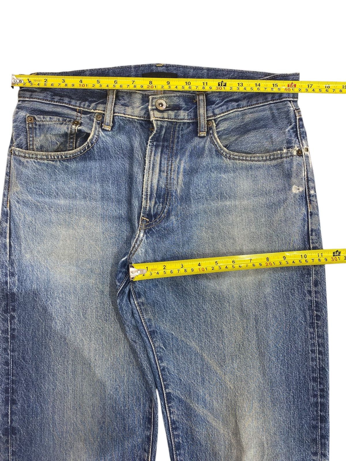 Uniqlo Uniqlo Grunge Faded Wash Style Loose Jeans Size US 31 - 5 Thumbnail