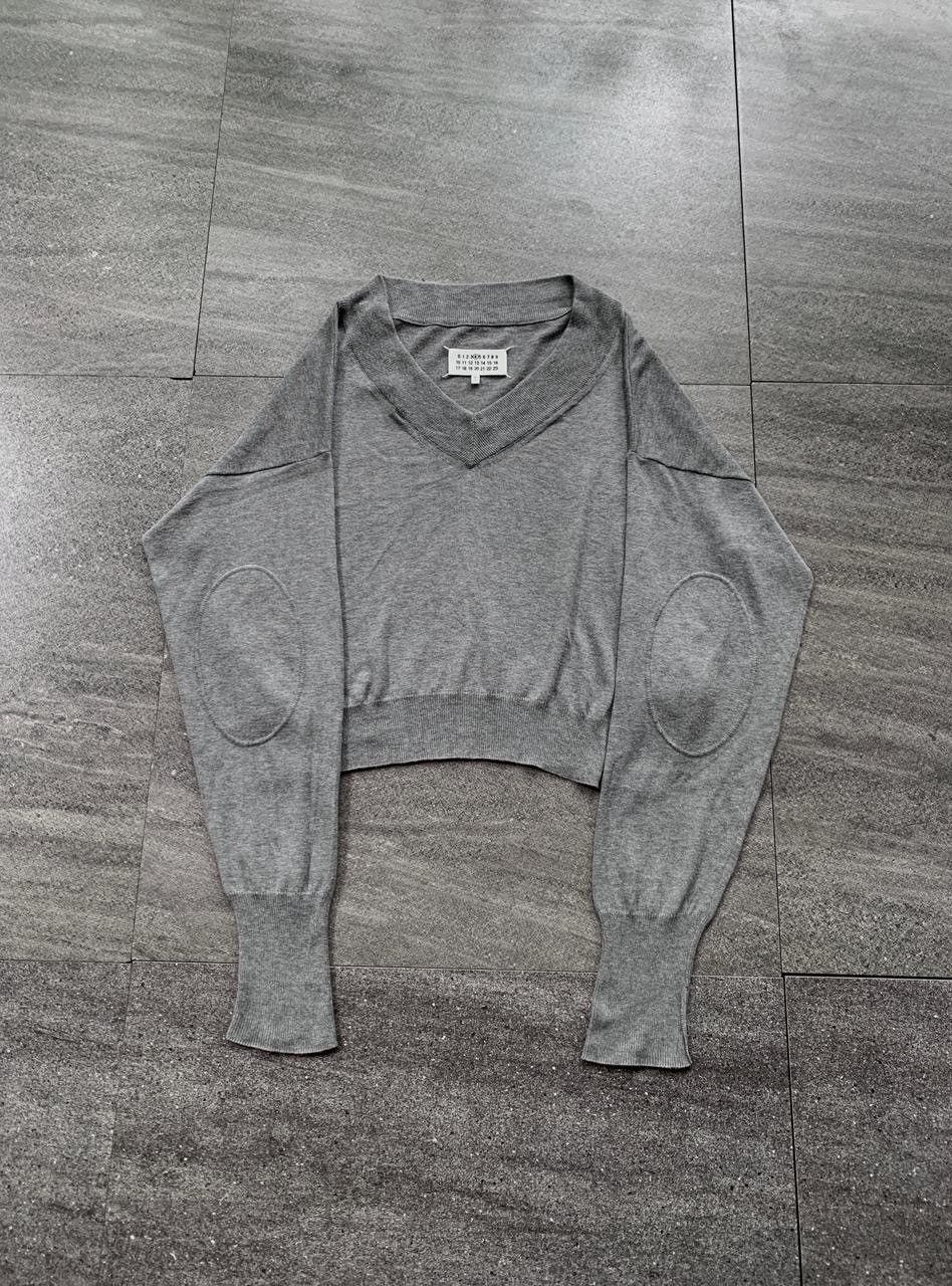 Maison Margiela FREE TAX! Line 4 Cropped Elbow Patch Sweater Size US S / EU 44-46 / 1 - 1 Thumbnail