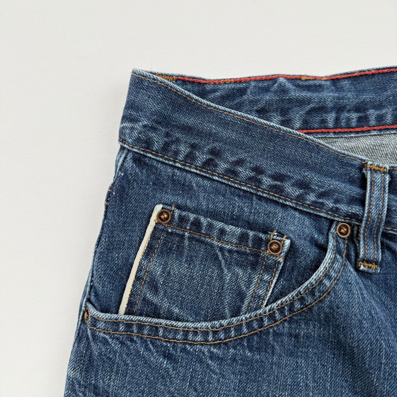 Raleigh Denim Raleigh Denim Straight Selvedge Jeans 33 Made in USA Size 33" - 8 Thumbnail