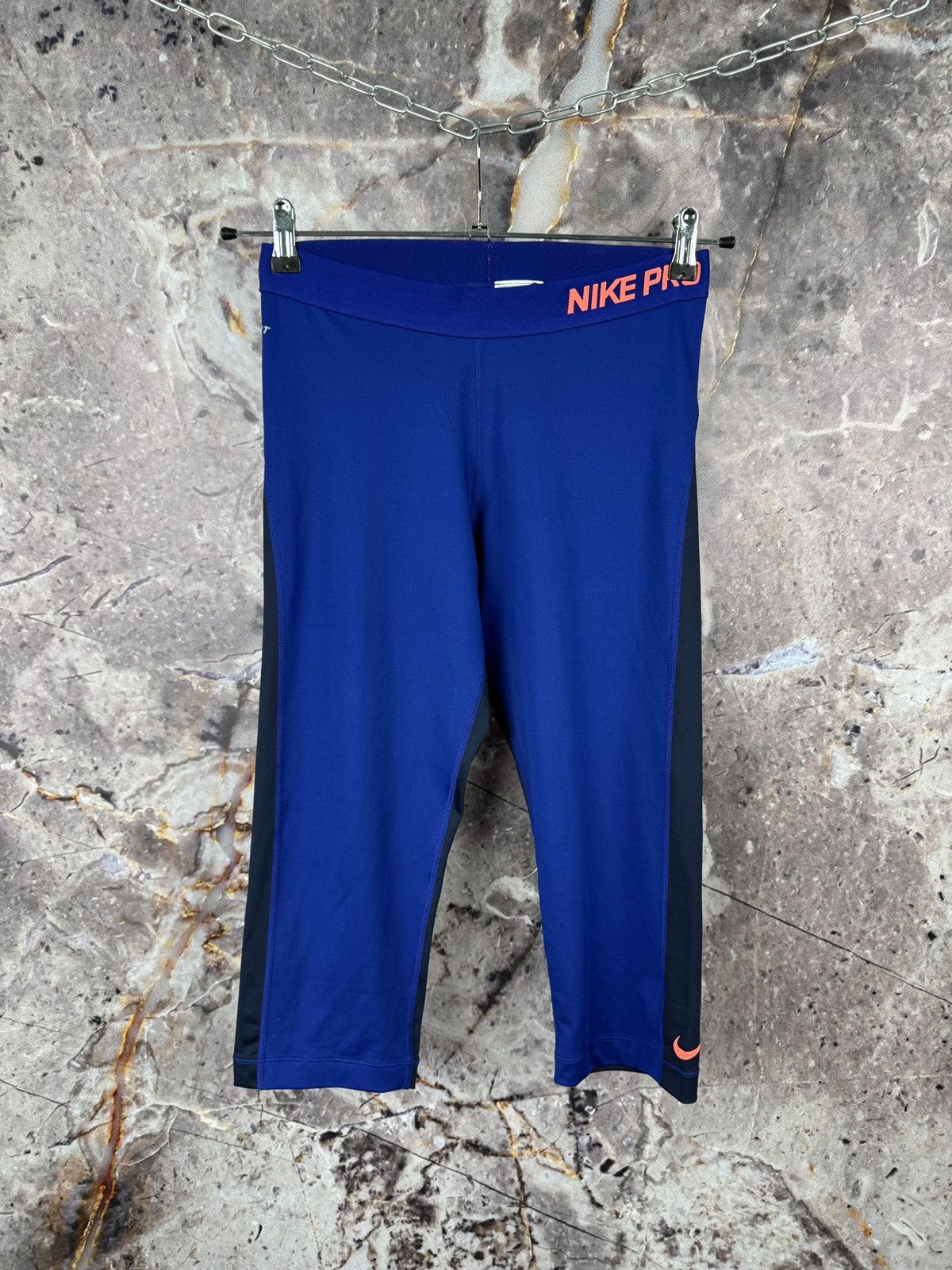 Nike Nike Pro Dri-Fit Blue Compression Training Leggings Athletic Size 34" / US 12 / IT 48 - 1 Thumbnail