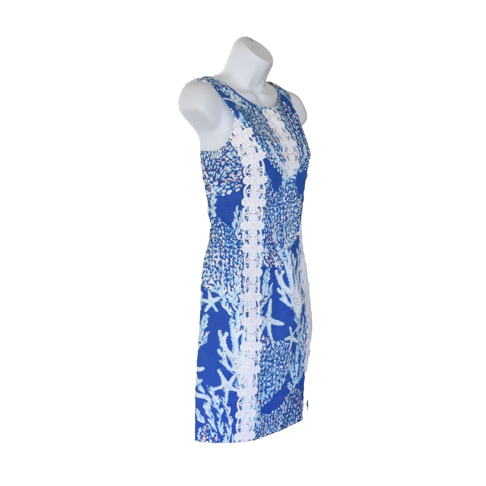 Lilly Pulitzer NEW LILLY PULITZER Cotton Good Reef Lace Trim Dress Sz 2 Size XS / US 0-2 / IT 36-38 - 3 Thumbnail