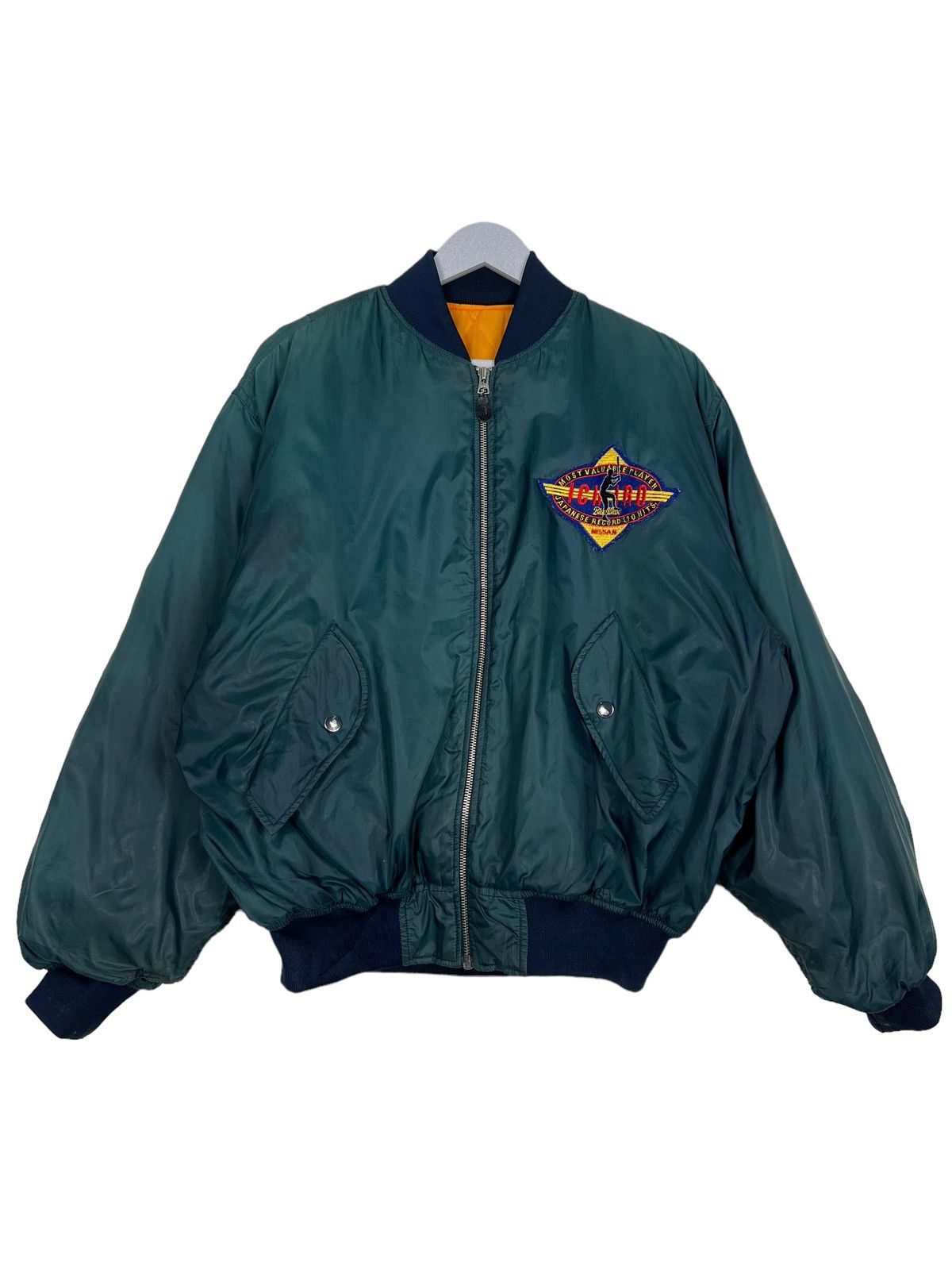 Japanese Brand 🔥 VINTAGE ICHIRO BLUEWAX BOMBER JACKET Size US M / EU 48-50 / 2 - 1 Thumbnail