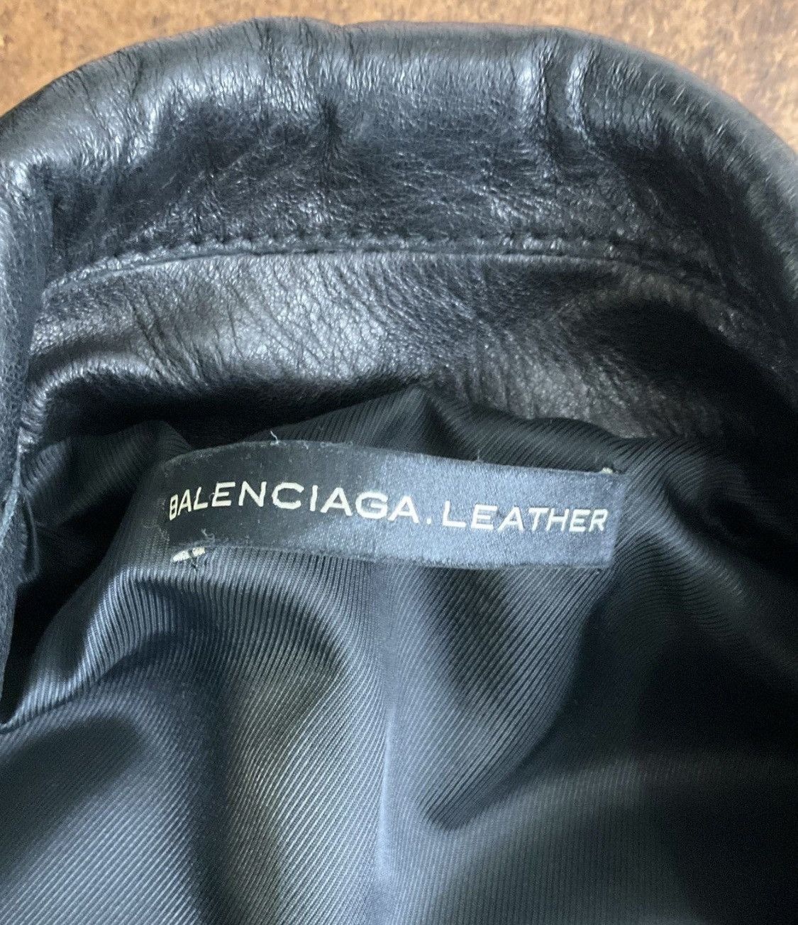 Balenciaga Authentic Balenciaga Black leather biker jacket with zipper Size US XXS / EU 40 - 3 Thumbnail