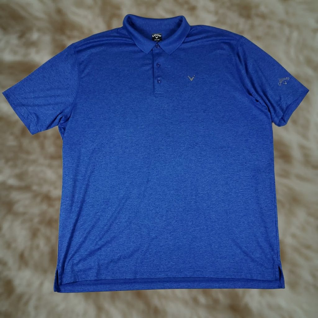 Callaway Callaway Polo Shirt Mens 2XL Blue Gray Short Sleeve Polo Golf Opti Dri Fit Casual Shirt Size US XXL / EU 58 / 5 - 1 Thumbnail