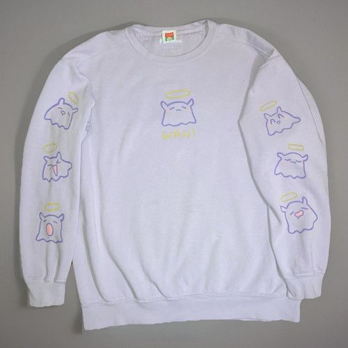 Designer × OMOCAT Hololive x OMOCAT Ina'nis Wah! Sweater Crewneck Sweatshirt Size US L / EU 52-54 / 3 - 1 Thumbnail