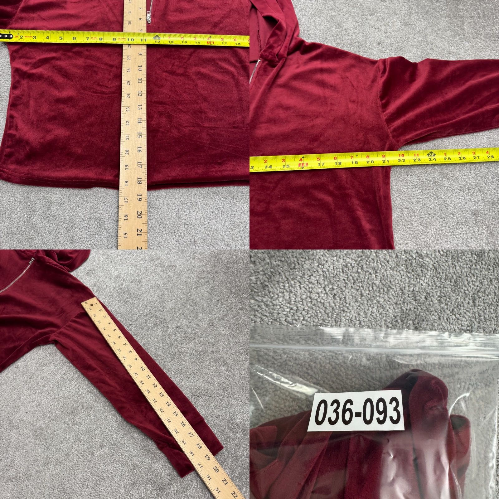 Vintage Ultra Flirt Hoodie 1/4 Zip Velour Sweatshirt Womens M Red Velour Logo Casual Outdoor Streetwear Size M / US 6-8 / IT 42-44 - 8 Thumbnail