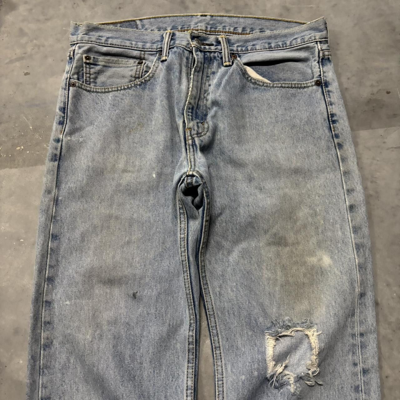 Japanese Brand × Levi's Crazy Vintage Y2K/2000s Grunge Light Wash Distressed Levis Denim Jeans! Size US 34 / EU 50 - 5 Thumbnail