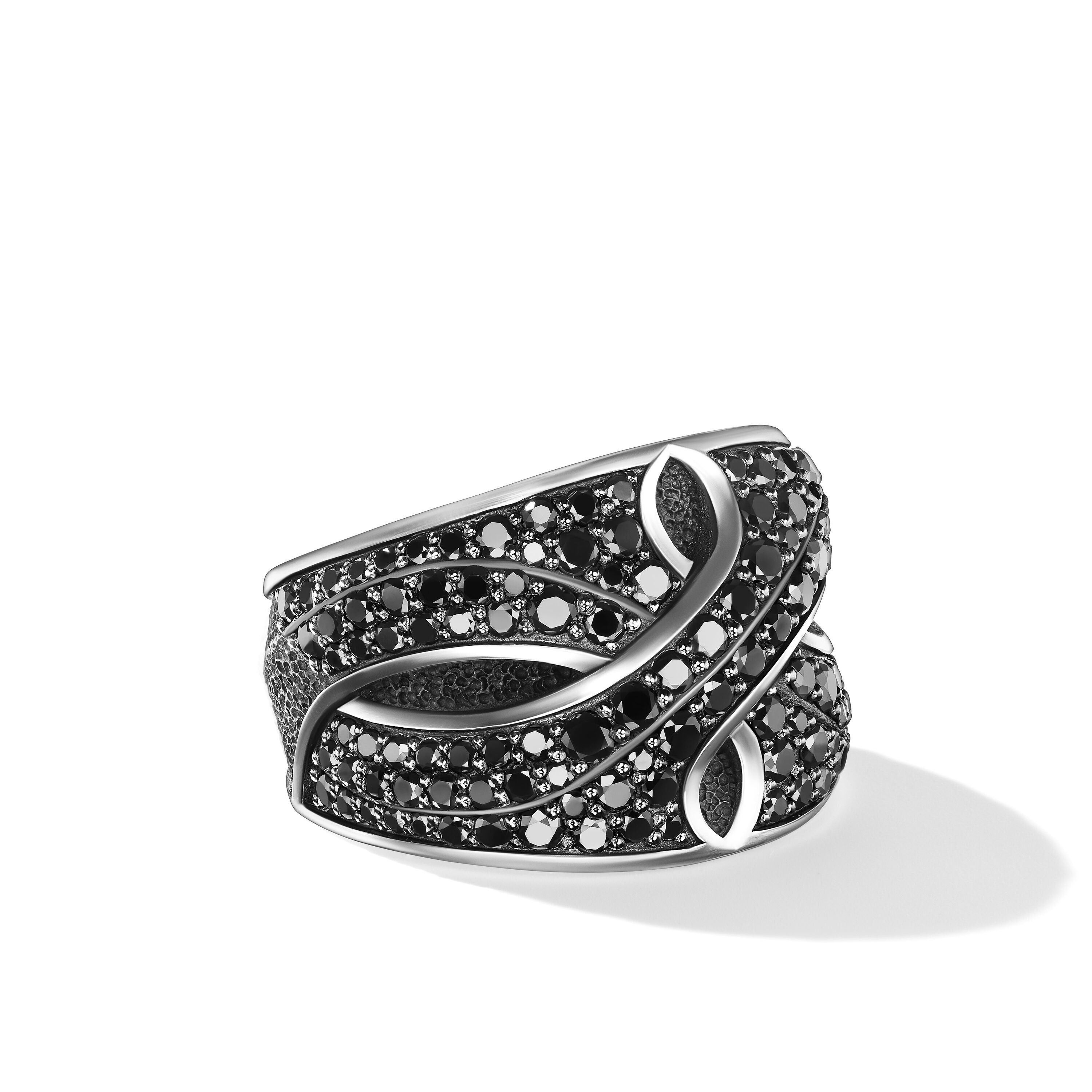 David Yurman o1w1db10325 Size:OS/ Armory Cigar Band Ring in Silver/Black Size ONE SIZE - 1 Thumbnail