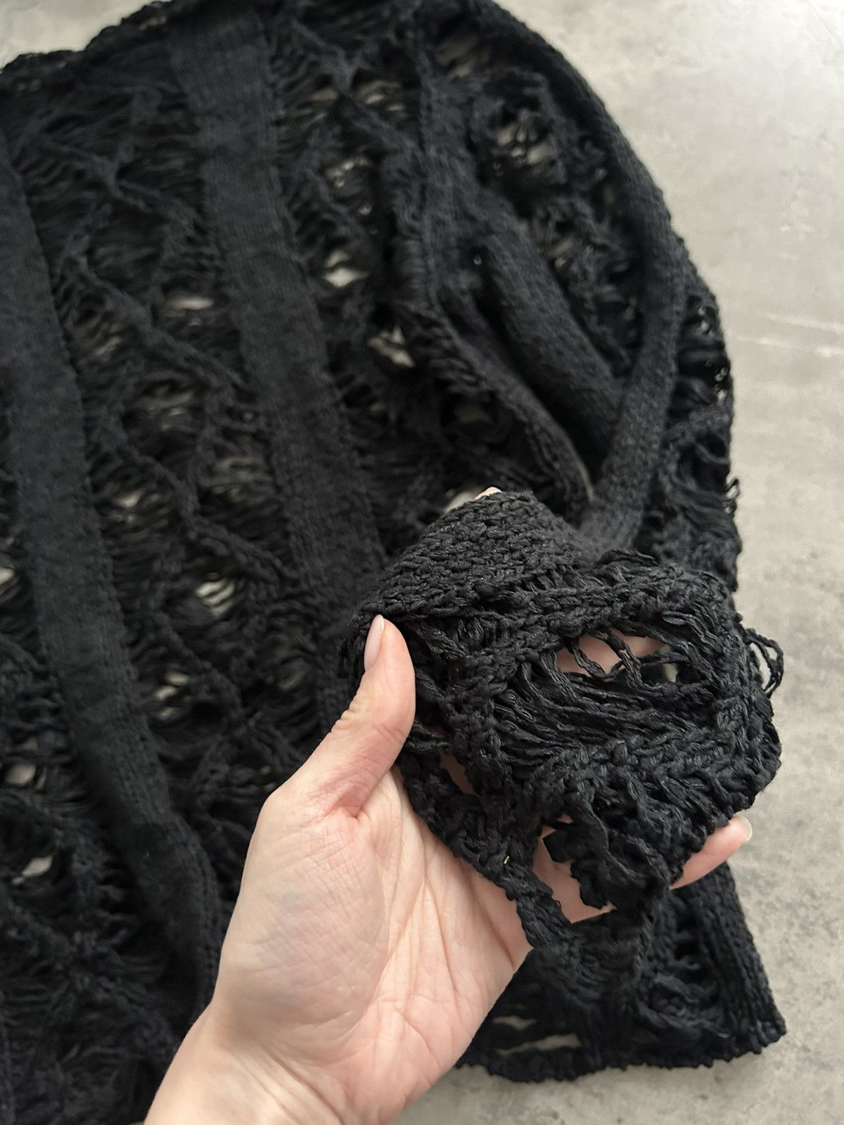 Vintage Amazing Knit Black Long sleeve Sweater Cardigan Vintage Y2K Size S / US 4 / IT 40 - 8 Thumbnail