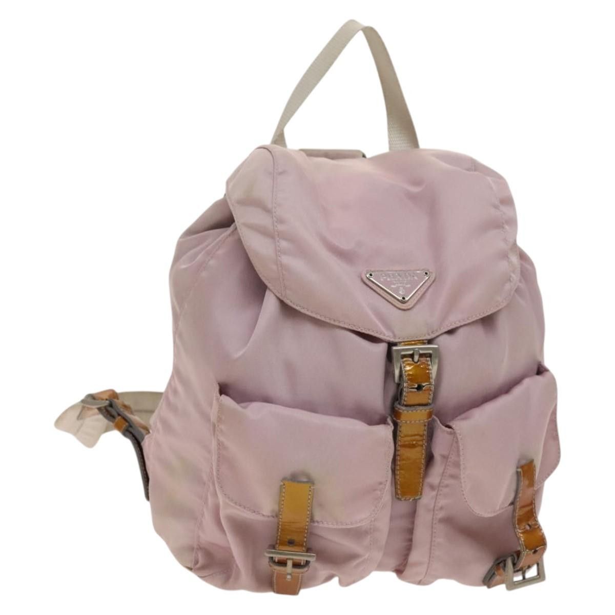 Prada PRADA Backpack Nylon Pink Silver Size ONE SIZE - 1 Thumbnail