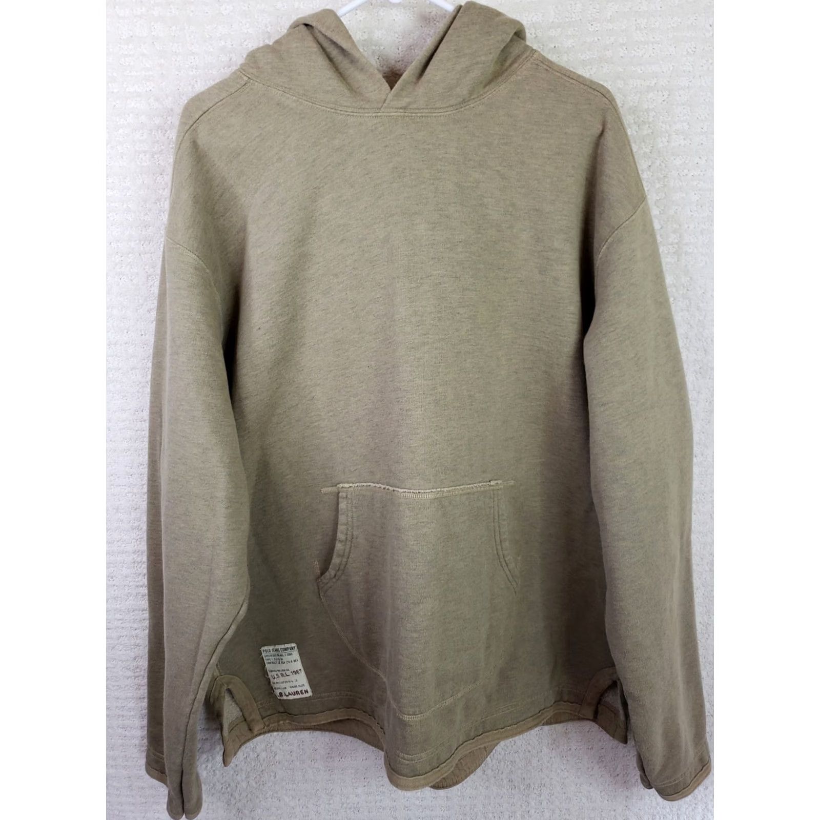 Polo Ralph Lauren Polo Jeans Ralph Lauren Hoodie Mens XL Green Jersey Logo Front Tag Pullover Hooded 90s Classic Casual Size US XL / EU 56 / 4 - 2 Thumbnail