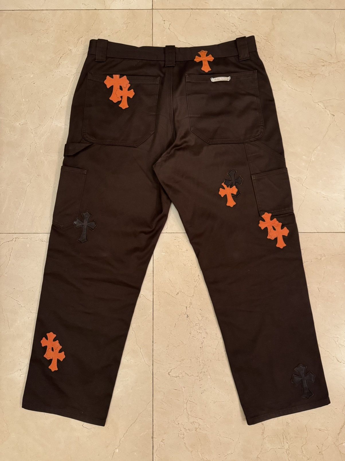 Chrome Hearts Chrome Hearts Brown Carpenter Pants with Orange Camo Patches Size US 36 / EU 52 - 2 Thumbnail