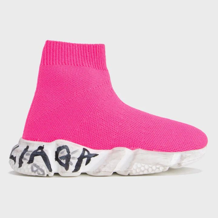 Balenciaga o1w1db10125 KIDS - Speed Graffiti Recycled Knit Sneakers Size US 5 / EU 37 - 1 Thumbnail