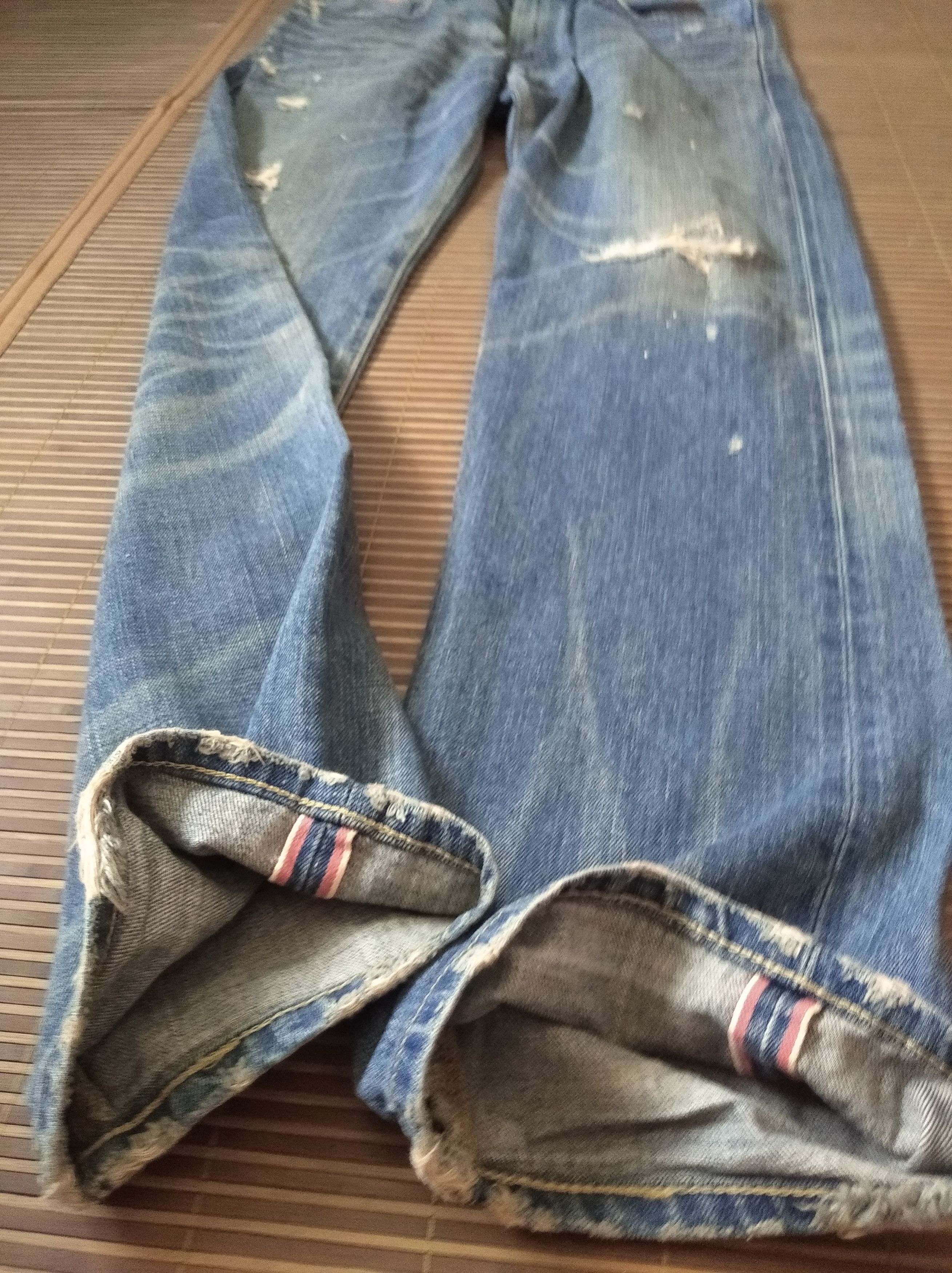 Edwin × Japanese Brand Vintage 90s Edwin 505zx Selvedge Distressed Denim Jeans Size US 34 / EU 50 - 6 Thumbnail