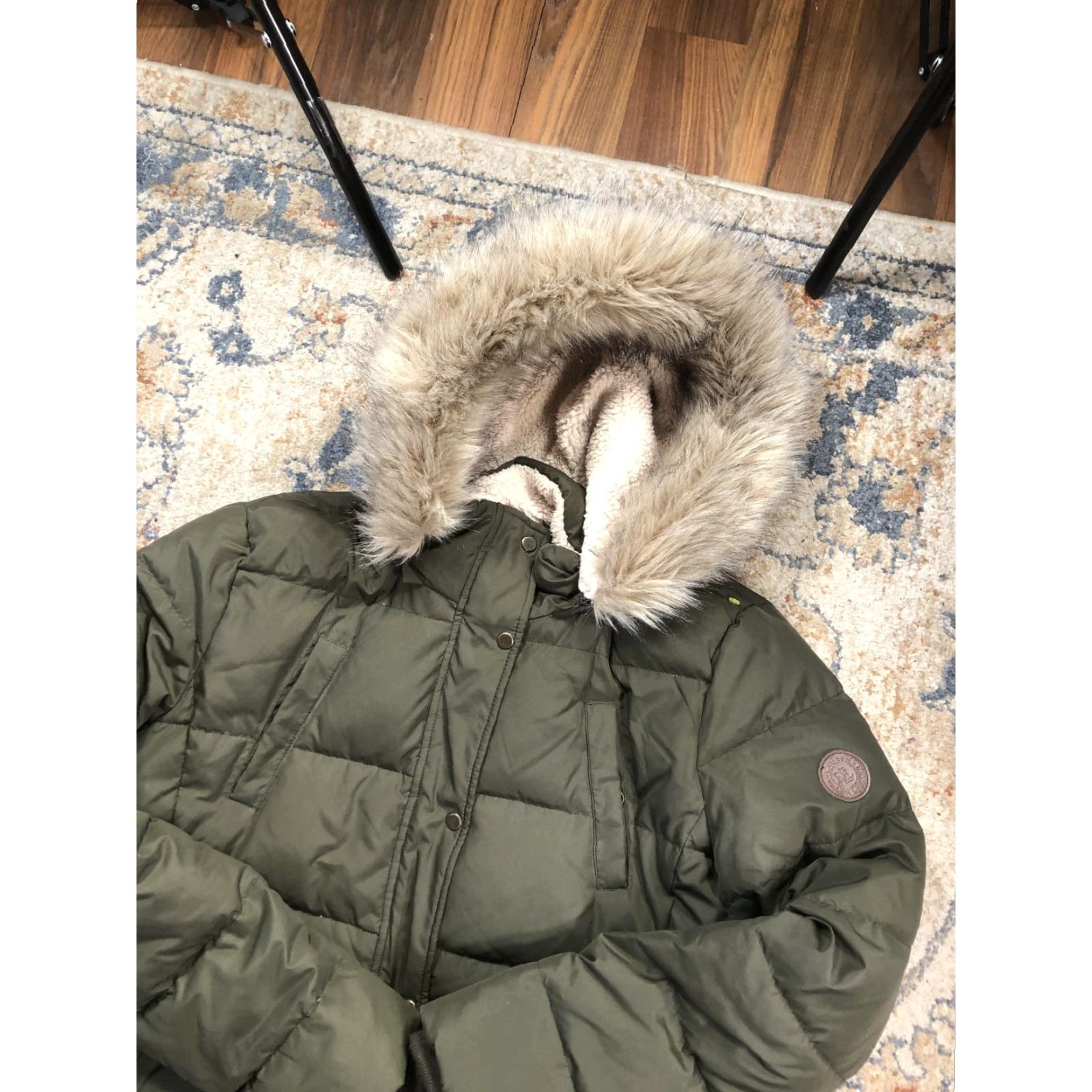 Ralph Lauren Lauren Ralph Lauren Jacket Womens XL Green Hooded Faux Fur Quilted Puffer Warm Size XL / US 12-14 / IT 48-50 - 6 Thumbnail