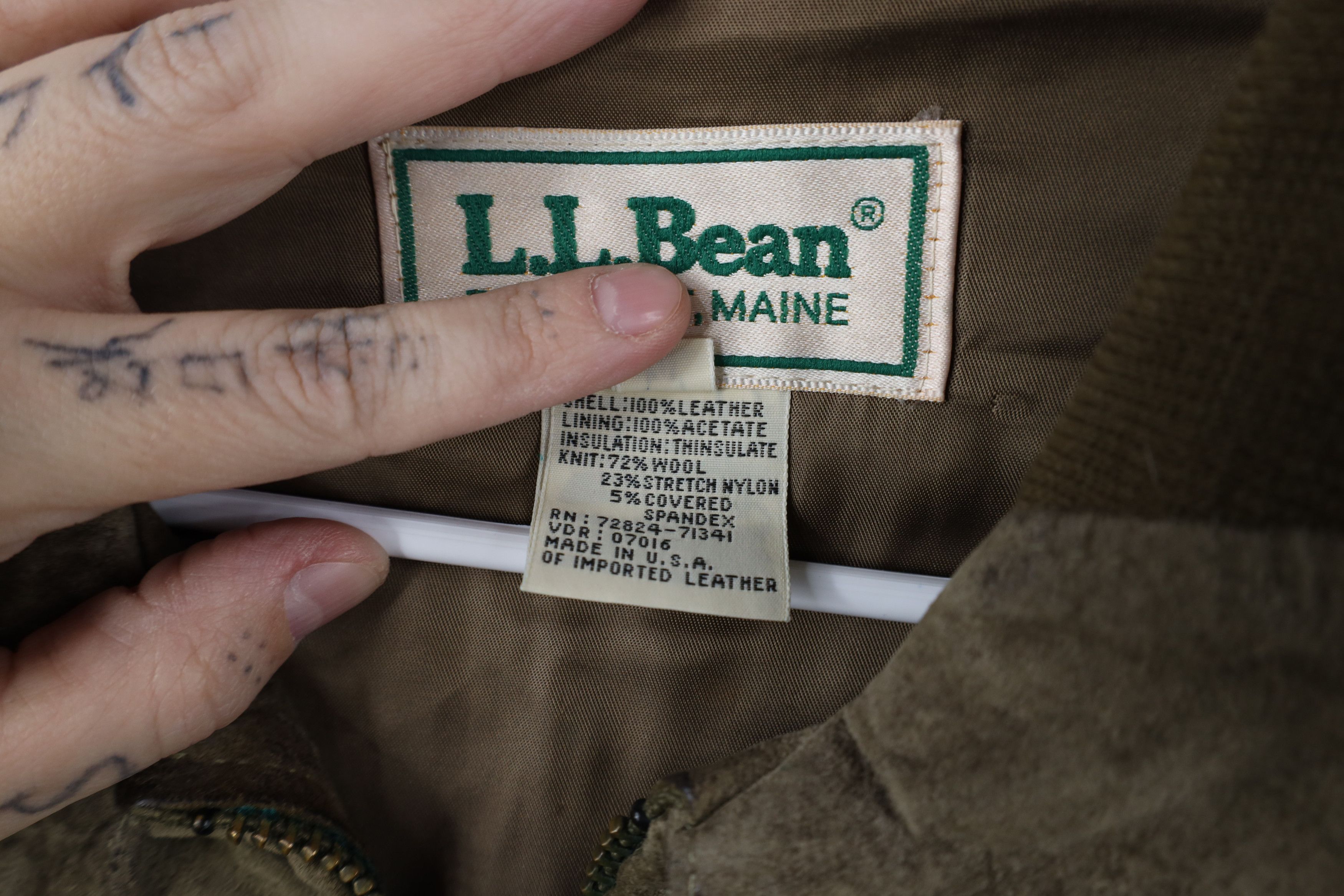 L.L. Bean Vintage 70s LL Bean Leather Cafe Racer Bomber Jacket USA Size US XXL / EU 58 / 5 - 11 Thumbnail