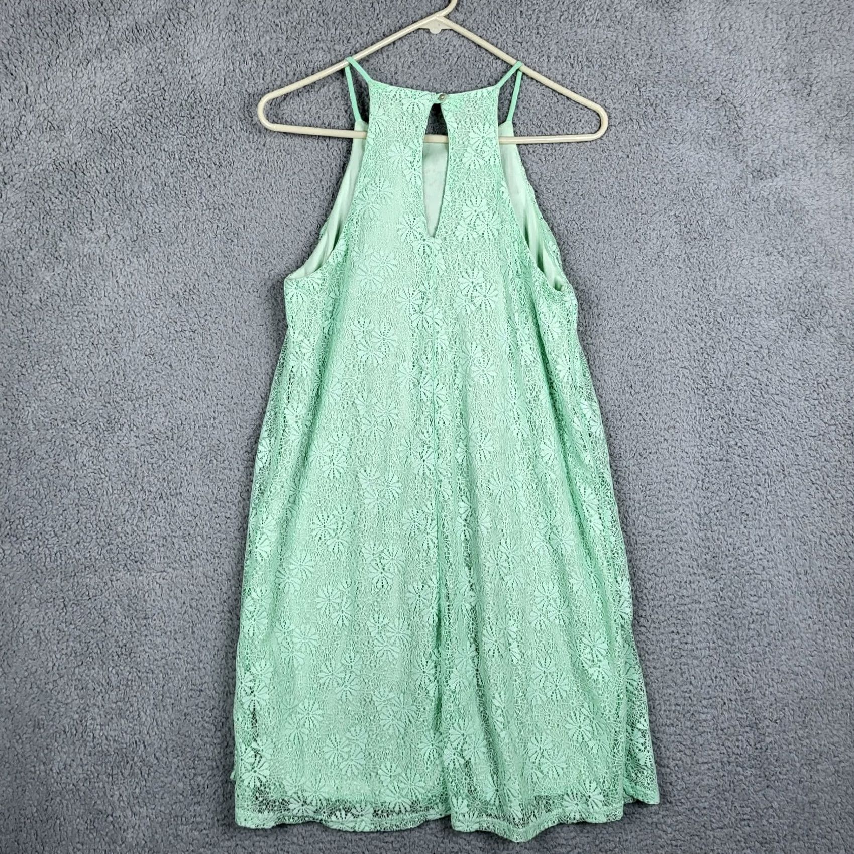 Vintage Francesca’s Women’s dress M Green Lace lined Sleeveless A-Line Cup Cocktail/Party Casual Above the knee Ladies Mens Women’s (adapt) Size M / US 6-8 / IT 42-44 - 5 Thumbnail