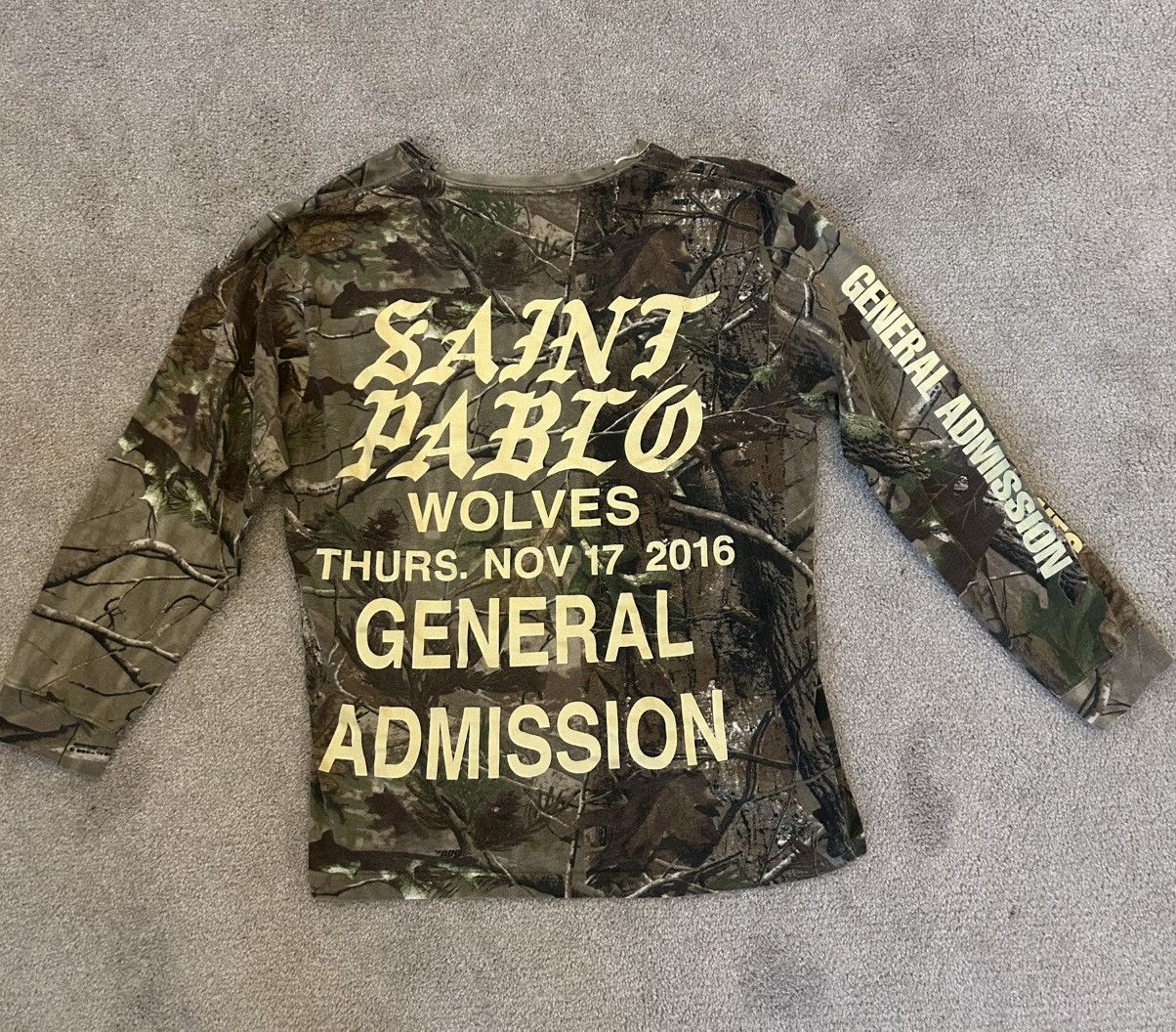 Kanye West Saint Pablo 2016 Camo General Admission Tour Tee Size US L / EU 52-54 / 3 - 2 Thumbnail