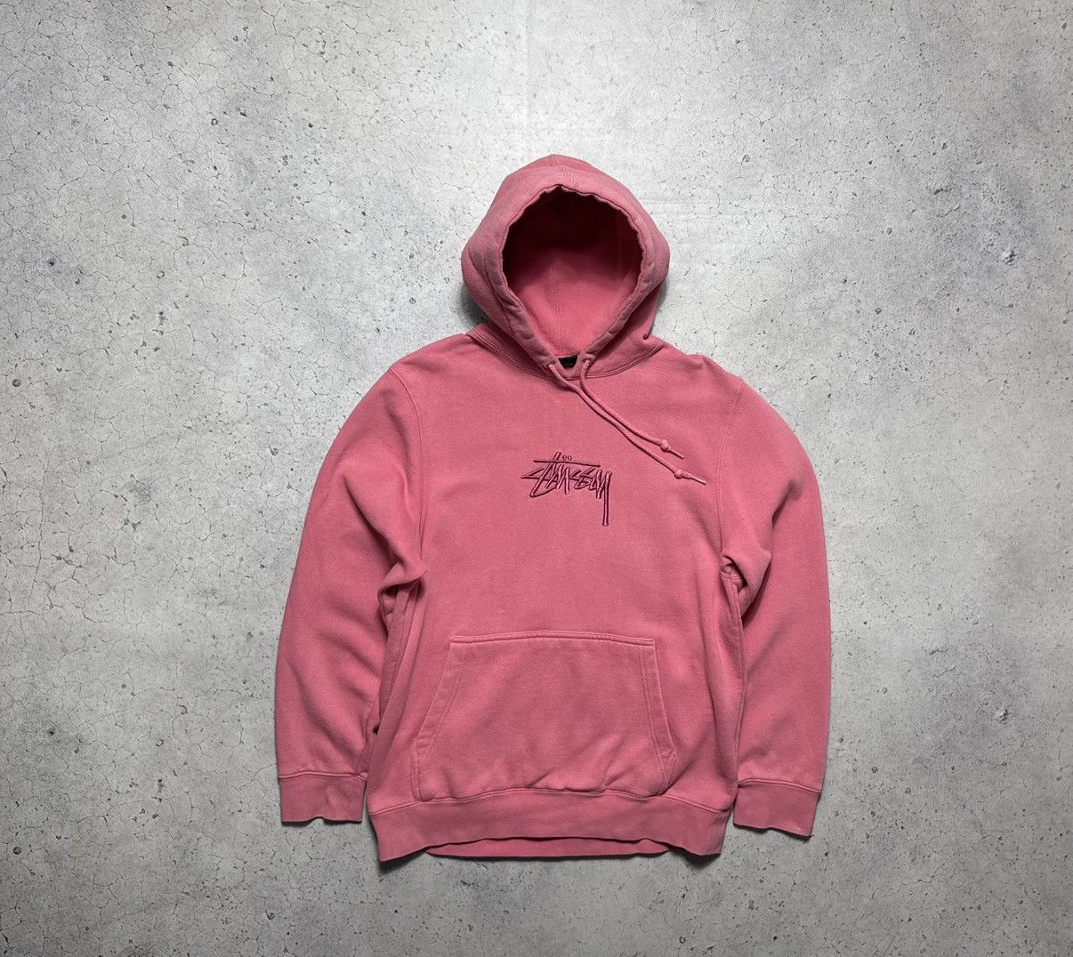 Stussy Stussy Center Logo Pink Hoodie Size S Made In USA Size US S / EU 44-46 / 1 - 1 Thumbnail