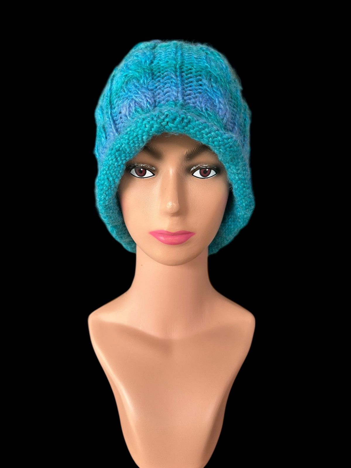 Kapital Crochet Knitted Handmade Hairy Beanie Hats Size ONE SIZE - 3 Thumbnail