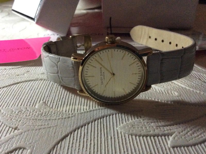 Designer Daisy Dixon ladies gold dial grey leather strap watch Size ONE SIZE - 11 Thumbnail