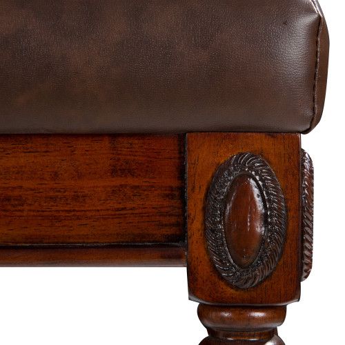 Designer × Homemade American solid wood high elastic shoe changing stool(Brown) Size US L / EU 52-54 / 3 - 2 Thumbnail