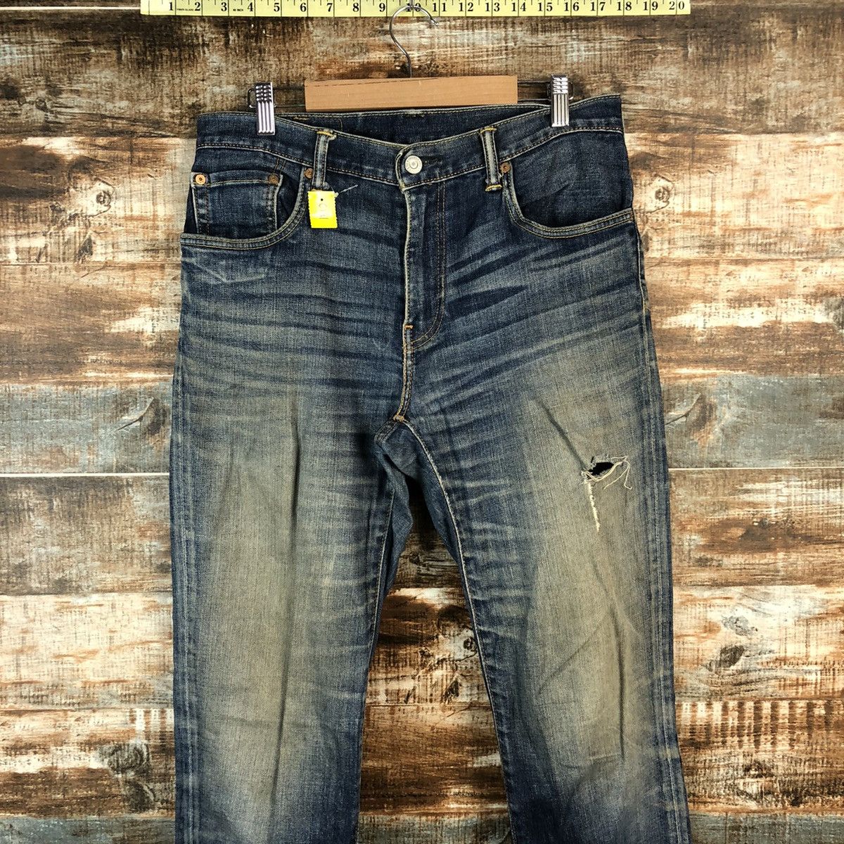 Levi's × Vintage DL 551 Levis Blue Distressed Denim Pants #C191 Size US 31 - 4 Thumbnail