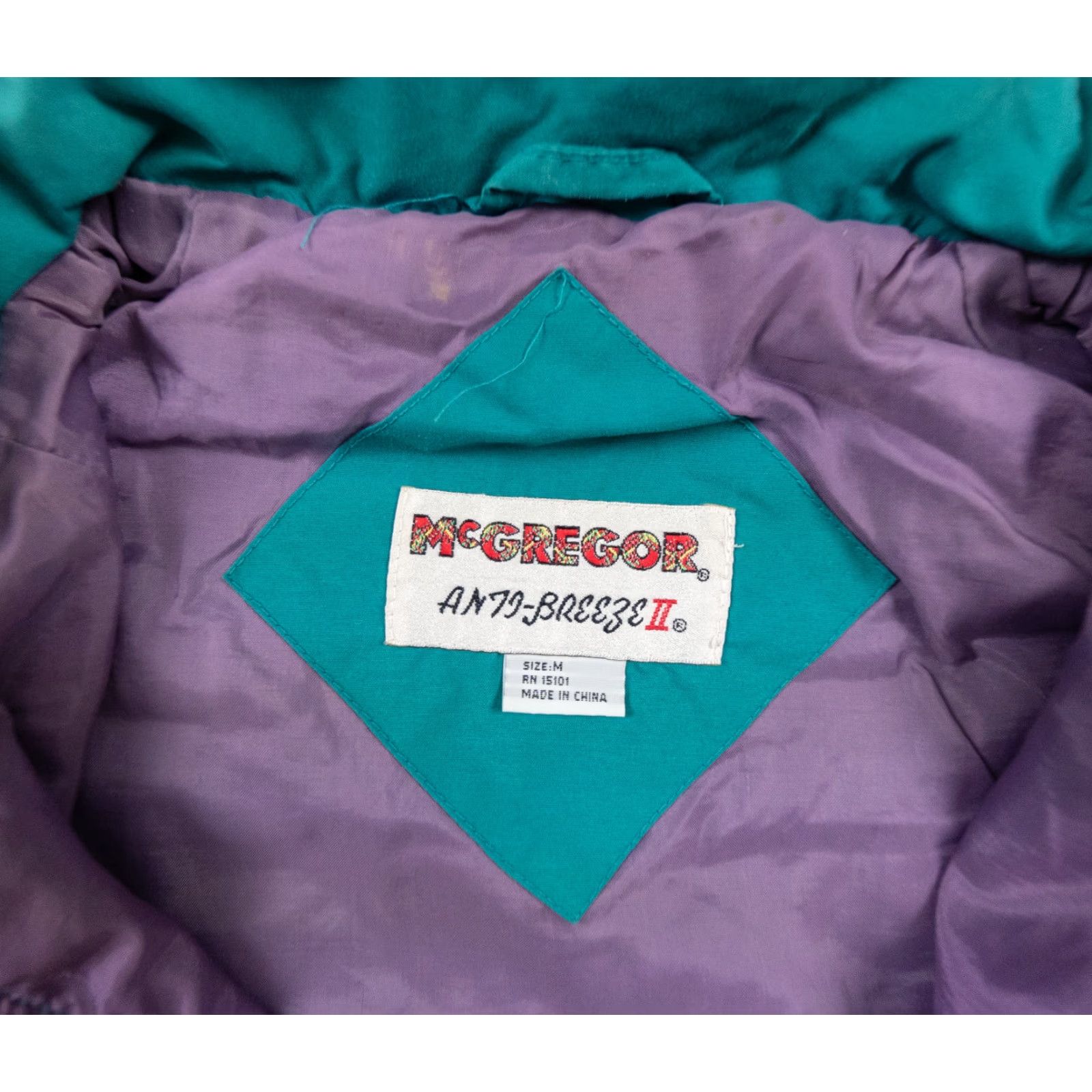 McGregor VINTAGE McGregor Jacket Adult Medium Green Full Zip Anti Breeze II Outerwear VTG - Windbreaker - Men's Jacket - Size M - Green - 90s/90s Style Size US M / EU 48-50 / 2 - 6 Thumbnail