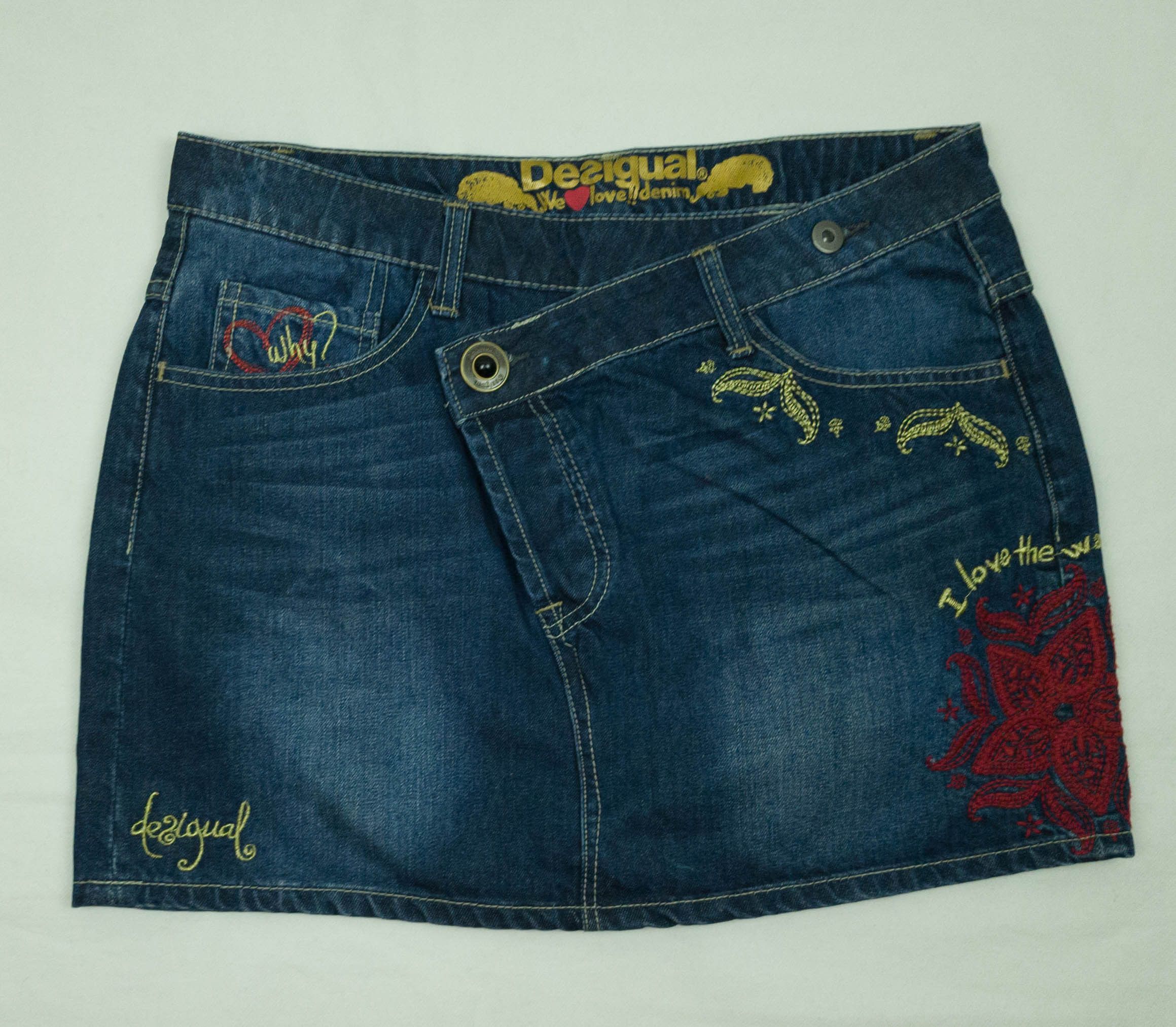 Desigual Desigual womens skirt denim cotton size 40 Size 27" / US 4 / IT 40 - 2 Thumbnail