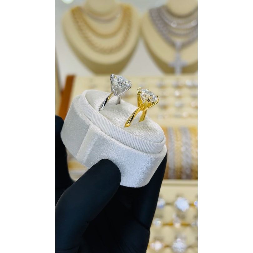 Other 10ct Moissanite Solitaire Classic Engagement Ring Size ONE SIZE - 3 Thumbnail