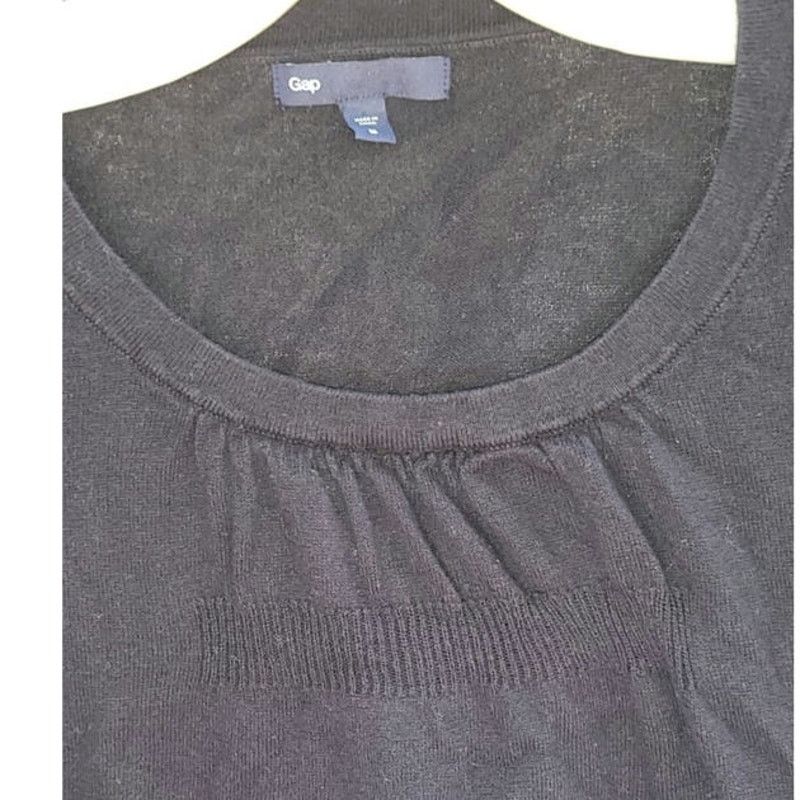 Gap Gap Loose 3/4-Length Black Poet-Sleeve Top Size M Size M / US 6-8 / IT 42-44 - 2 Thumbnail