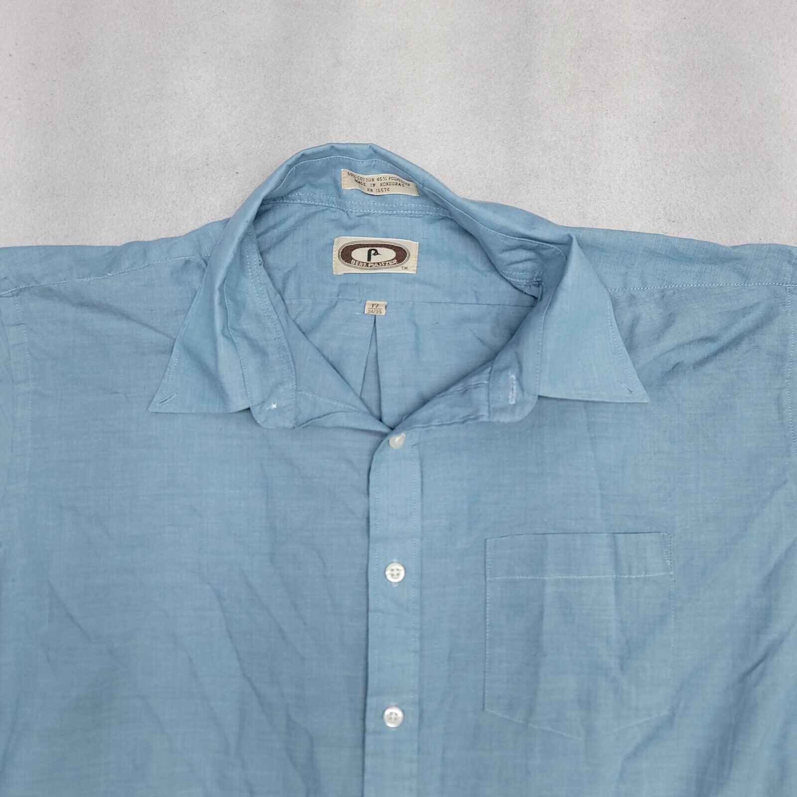 Bert Pulitzer Bert Pulitzer Casual Long Sleeve Shirt Mens Size 17 Blue Size US M / EU 48-50 / 2 - 1 Thumbnail